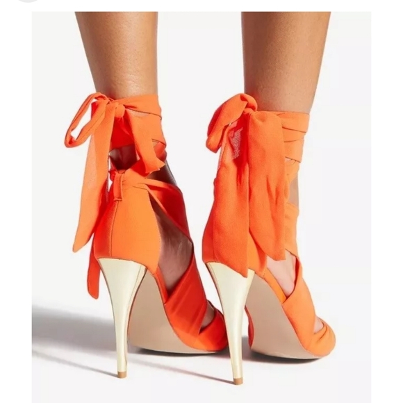 Ikaros Dragon Fire by Shoe Dazzle.. NIB Sz 9.5 orange - Picture 2 of 15